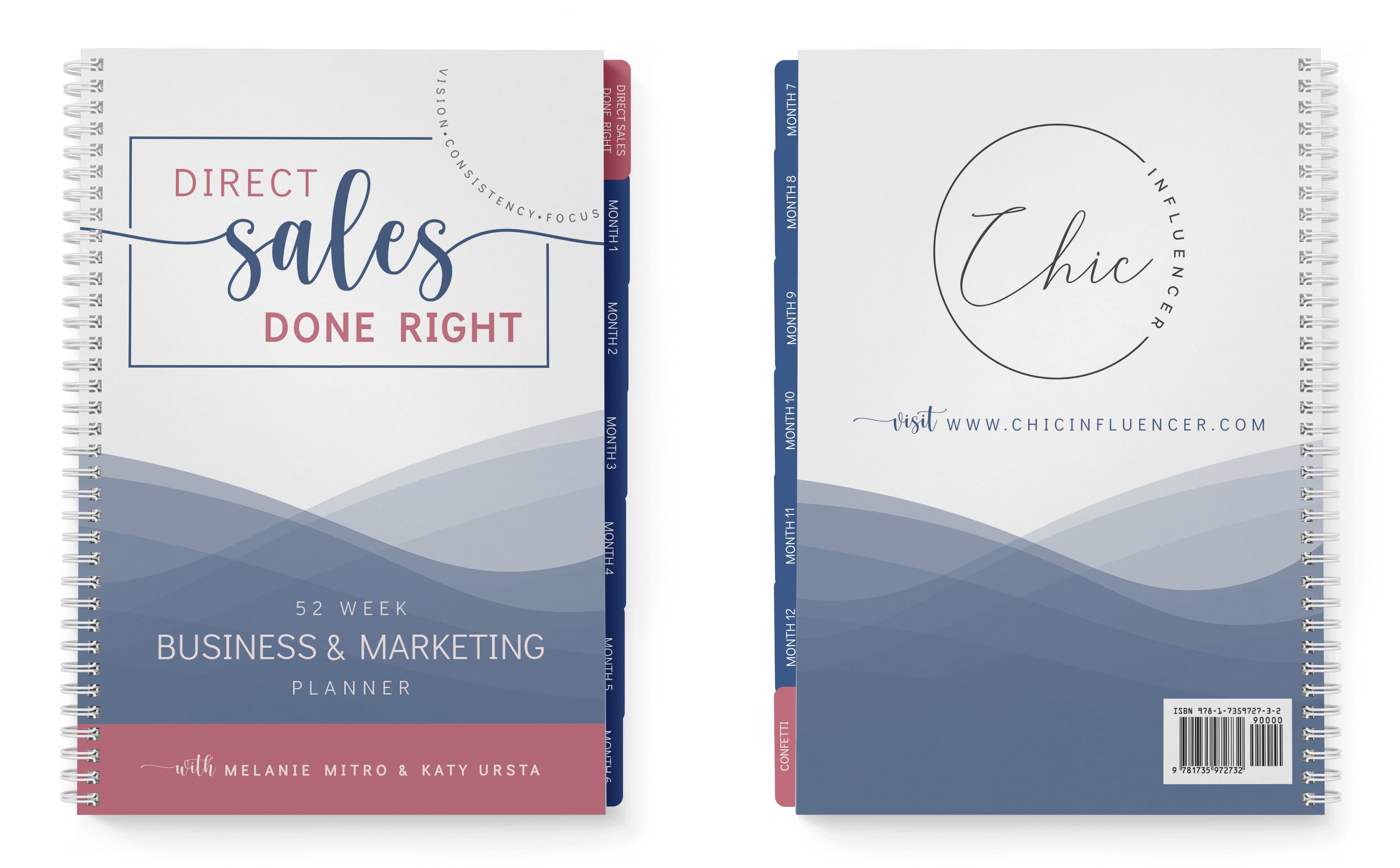 Newest Edition 2024 Direct Sales Done Right 52 Week Business And Mar   PlannerFrontBackFlat 